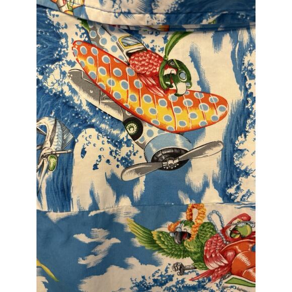 Pacific Legend Hawaiian Shirt Mens Size L Made In Hawaii Cotton Blue Water - Picture 8 of 14